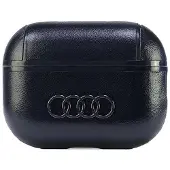Audi Apple AirPods Pro 2 Leather Big Logo Schutzhülle Schwarz