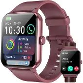 Iowodo Stylische Smartwatch für Damen & Herren, Fitness, Herzfrequenz, Schlaftracking, wasserdicht, Bluetooth