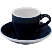 Loveramics Egg - Espresso 80 ml Cup and Saucer - Denim