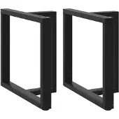 vidaXL Esstischbeine T-Form 2 Stk. Schwarz 80x35x(72-73) cm Stahl