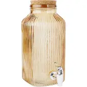 COSY&TRENDY Getränkespender Mit Zapfhahn Ocker Glas 3,35l
