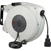 As Schwabe Automatik Kabeltrommel 20m Kabelaufroller Verlängerung H05VV-F 3G1.5 Innen IP20