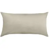 TRAUMSCHLAF Uni Feinbiber Kissenbezug Kissenbezug einzeln 65x100 cm | beige - beige