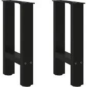 vidaXL Couchtischbeine Schwarz 2 Stk. 28x(42-43) cm Stahl