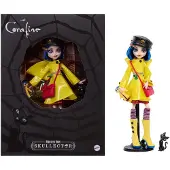 Monster High Skullector-Puppe, Coraline-Sammelpuppe in gelbem Regenmantel mit Katze, Modepuppe, Weiblich, 6 Jahr(e), Mädchen, 290 mm, Mehrfarbig