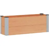 vidaXL Hochbeet Braun 100 x 30 x 36 cm WPC und Aluminium