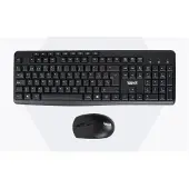 Iggual Tastatur mit Maus WMK-BUSINESS2 Schwarz Qwerty Spanisch