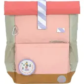 Lassig Kinderrucksack - Medium Rolltop Backpack Sunny Explorer Rosa Pink
