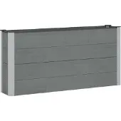 vidaXL Hochbeet Grau 150 x 30 x 72 cm WPC und Aluminium