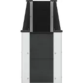vidaXL Hochbeet Schwarz 200 x 30 x 36 cm WPC und Aluminium