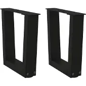 vidaXL Couchtischbeine V-Form 2 Stück Schwarz 40x(30-31,3) cm Stahl