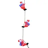 Deuba Weihnachtsdeko LED Acryl Figur 3X Weihnachtsmann je 30cm Außen Innen Groß Nikolaus Beleuchtet Weihnachten Deko Weihnachtsbeleuchtung Kaltweiß