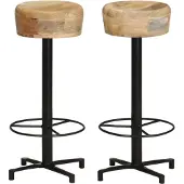 vidaXL Barhocker 2 Stk. 76 cm Mango Massivholz