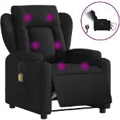 vidaXL Massagesessel Elektrisch Schwarz Stoff