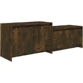 vidaXL TV-Schrank Räuchereiche 146,5x35x50 cm Holzwerkstoff