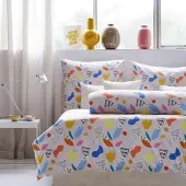 Apelt Mako-Satin Bettwäsche Lucy bunt 155x220 cm + 80x80 cm - bunt