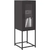 vidaXL Sideboard Schwarz 36x39x107 cm Kaltgewalzter Stahl