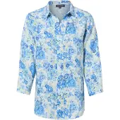 Franco Callegari Leinenbluse in royal - 0045 | Gr.: 44