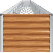 vidaXL Hochbeet Hellbraun 1164 x 50 x 36 cm Verzinkter Stahl