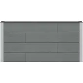 vidaXL Hochbeet Grau 150 x 30 x 72 cm WPC und Aluminium