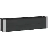 vidaXL Hochbeet Schwarz 150 x 30 x 36 cm WPC und Aluminium