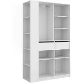 Vicco Kleiderschrank Elmo Weiß 50 x 200 cm 2er Set, Model 61342