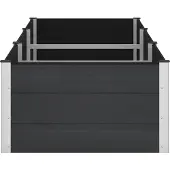 vidaXL Hochbeet Schwarz 300 x 100 x 54 cm WPC und Aluminium