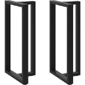 vidaXL Bartischbeine T-Form 2 Stk. Schwarz 60x35x(110-111) cm Stahl