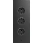 Caressi Energie-Ecksäule 3ST29/USB SCHWARZ mit zwei USB-C Ports / Mehrfachsteckdose