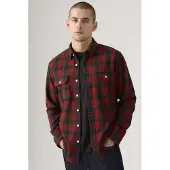 Levi's Jackson Worker Calvin Plaid Rhythmic Red Größe: S | Casual hemden Outlet | Herren | Rot
