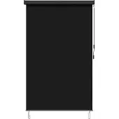 vidaXL Rollo Schwarz 60 x 250 cm Stoff und Aluminium