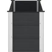 vidaXL Hochbeet Schwarz 150 x 50 x 54 cm WPC und Aluminium