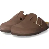 Beliana Damen Clogs/ Pantoletten Braun Rauleder Größe: 42