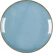 Lubiana Teller flach, Serie Hotel, türkis, braun gesprenkelt, Ø 210 mm