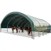 TOOLPORT 10x10m Weidezelt, PVC-Plane, dunkelgrün, Betonbefestigung - (330709)