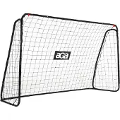 AGA Fußballtor 300 x 205 x 120 cm, witterungsbeständig, tragbar, mit Stahlrahmen und robustem Netz