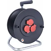 As Schwabe Leertrommel Kabeltrommel leer für ca. 40m Kabel 3 Steckdosen Thermoschutz IP44