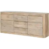 MASSIVMOEBEL24.DE MASSIVMOEBEL24 Sideboard Mango 185x40x80 weiß lackiert TORONTO #302
