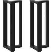vidaXL Konsolentischbeine T-Form 2 Stk. Schwarz 38x25x(72-73) cm Stahl
