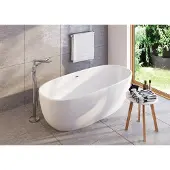 Deante Acryl-Badewanne, freistehend, oval - 150 cm - weiβ - 1500 x 735 x 580 x 440