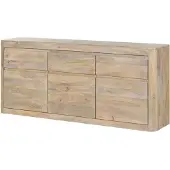 MASSIVMOEBEL24.DE MASSIVMOEBEL24 Sideboard Mango 185x40x80 weiß lackiert TORONTO #301