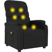 vidaXL Massagesessel Schwarz Kunstleder