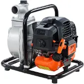 FUXTEC Benzin Wasserpumpe FX-WP143 - bis zu 8000 l/h | 30m Förderhöhe | 2-Takt | 1,7 PS | 1250W | Benzin | 1" Schlauchanschluss