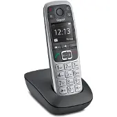 Gigaset E 560, DECT-Telefon, Kabelgebundenes Mobilteil, Freisprecheinrichtung, 150 Eintragungen, Anrufer-Identifikation, Schwarz, Silber