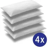 CloudComfort 4 x Basic Mikrofaser Kopfkissen 40 x 80 cm