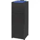 Casselin Edelstahl Mülltonne 110L Schwarz Fast Food Imbiss (CPS/CPSN), Farbe:Schwarz