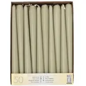 Papstar 50 Leuchterkerzen Ø 2,2 cm · 25 cm farngrün