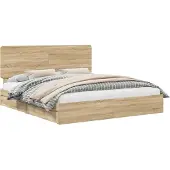 vidaXL Aufbewahrungsbett Sonoma-Eiche 180 x 200 cm Holzwerkstoff