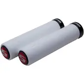 Sram Griffe Locking Grips Mousse 129Mm White With Single Black Clamp And End Plug