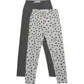 Minymo Leggings - 2er-Pack - Grau Meliert/Leopard - - 4 Jahre (104) - Leggings